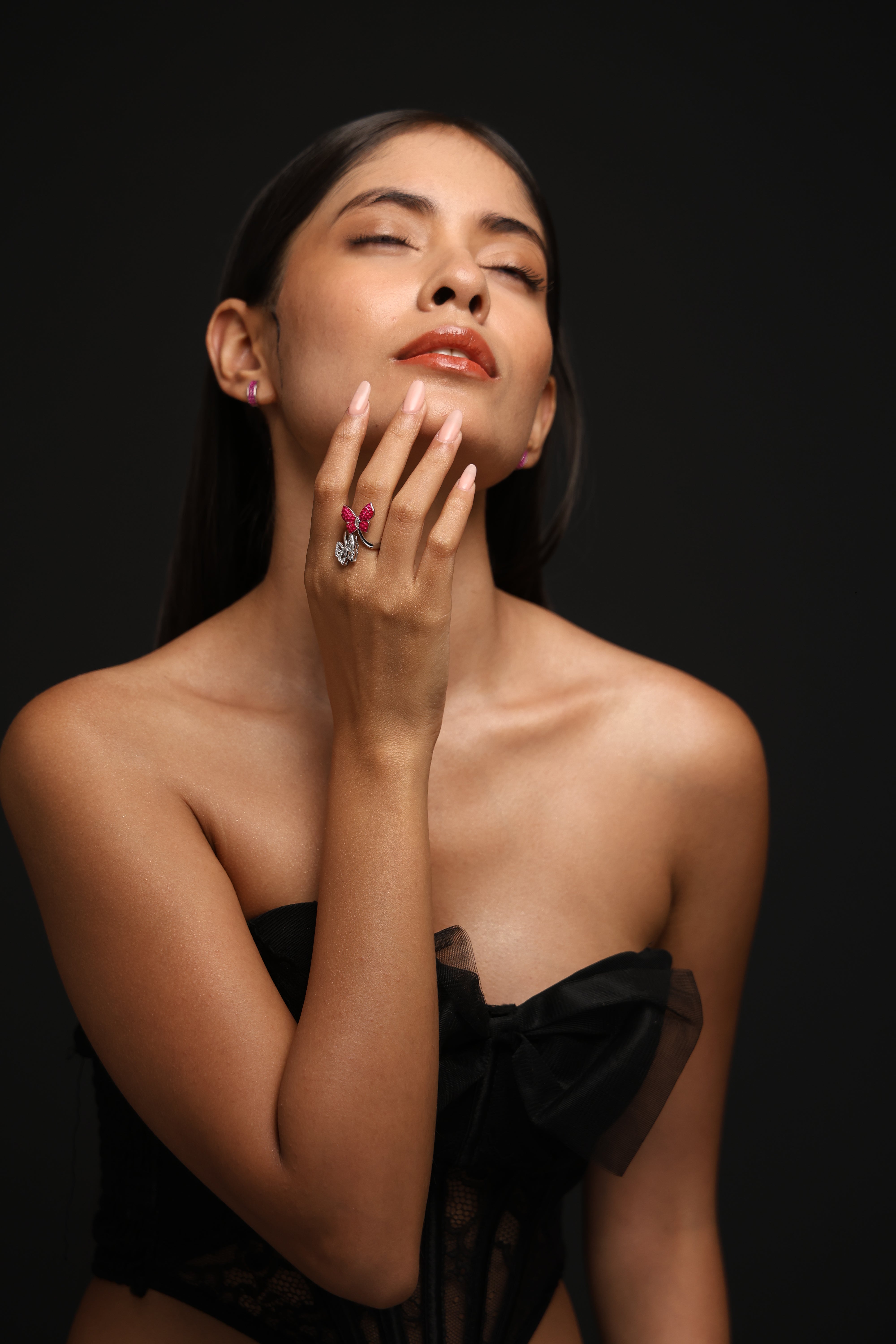 Ruby Dual Butterfly Ring