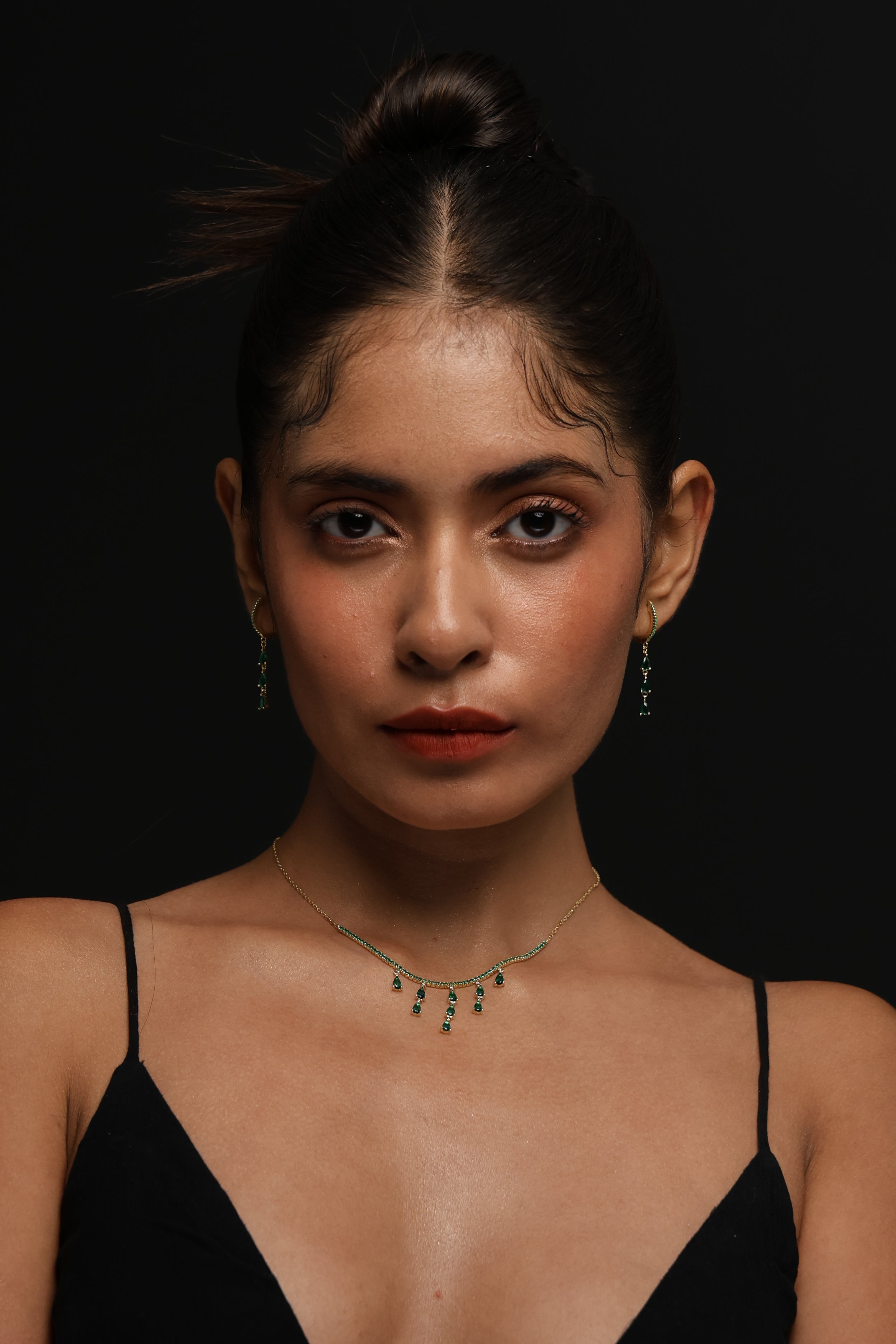 Emerald Tear Drop Set