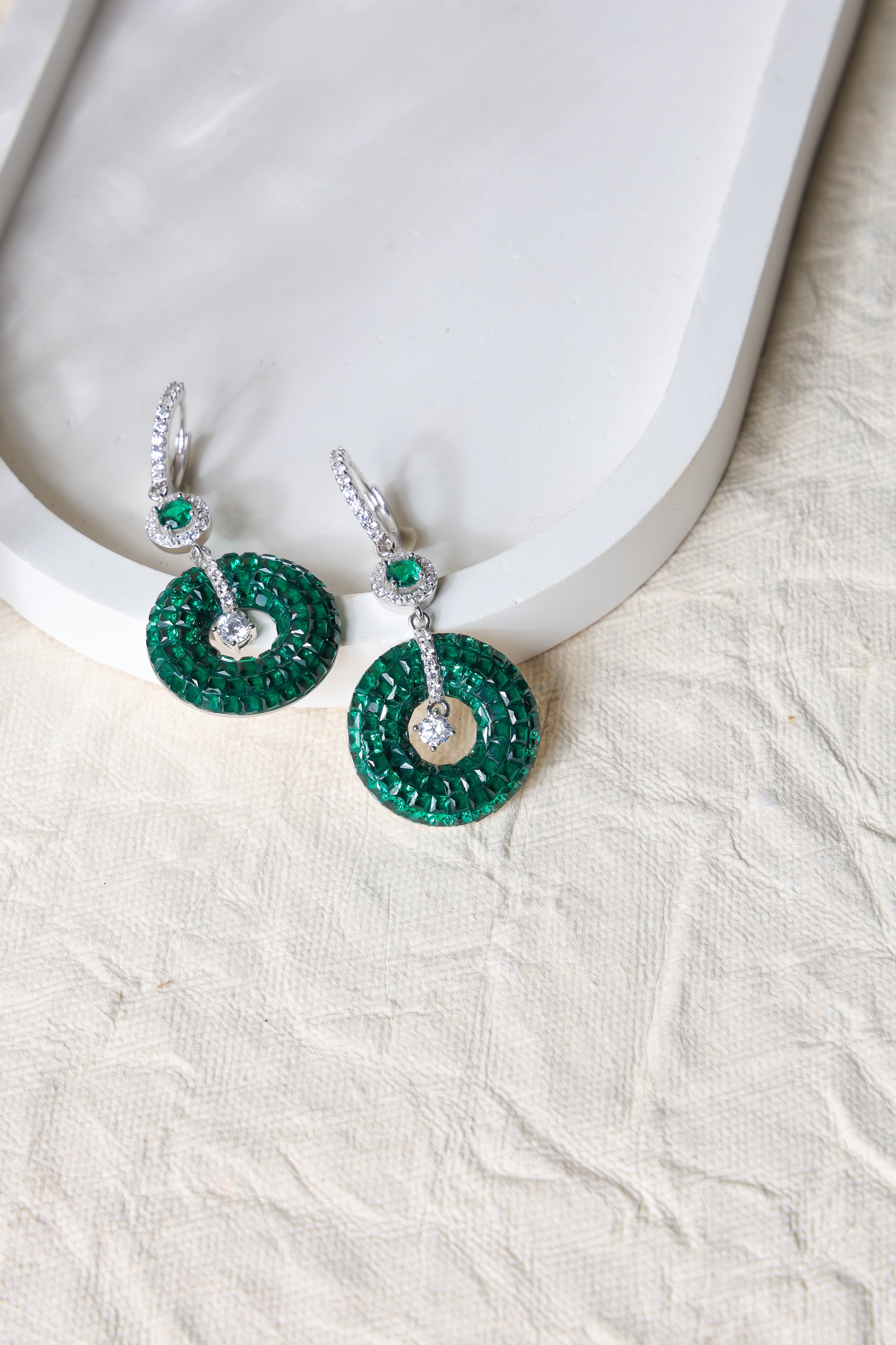 Stellar Emerald Earings
