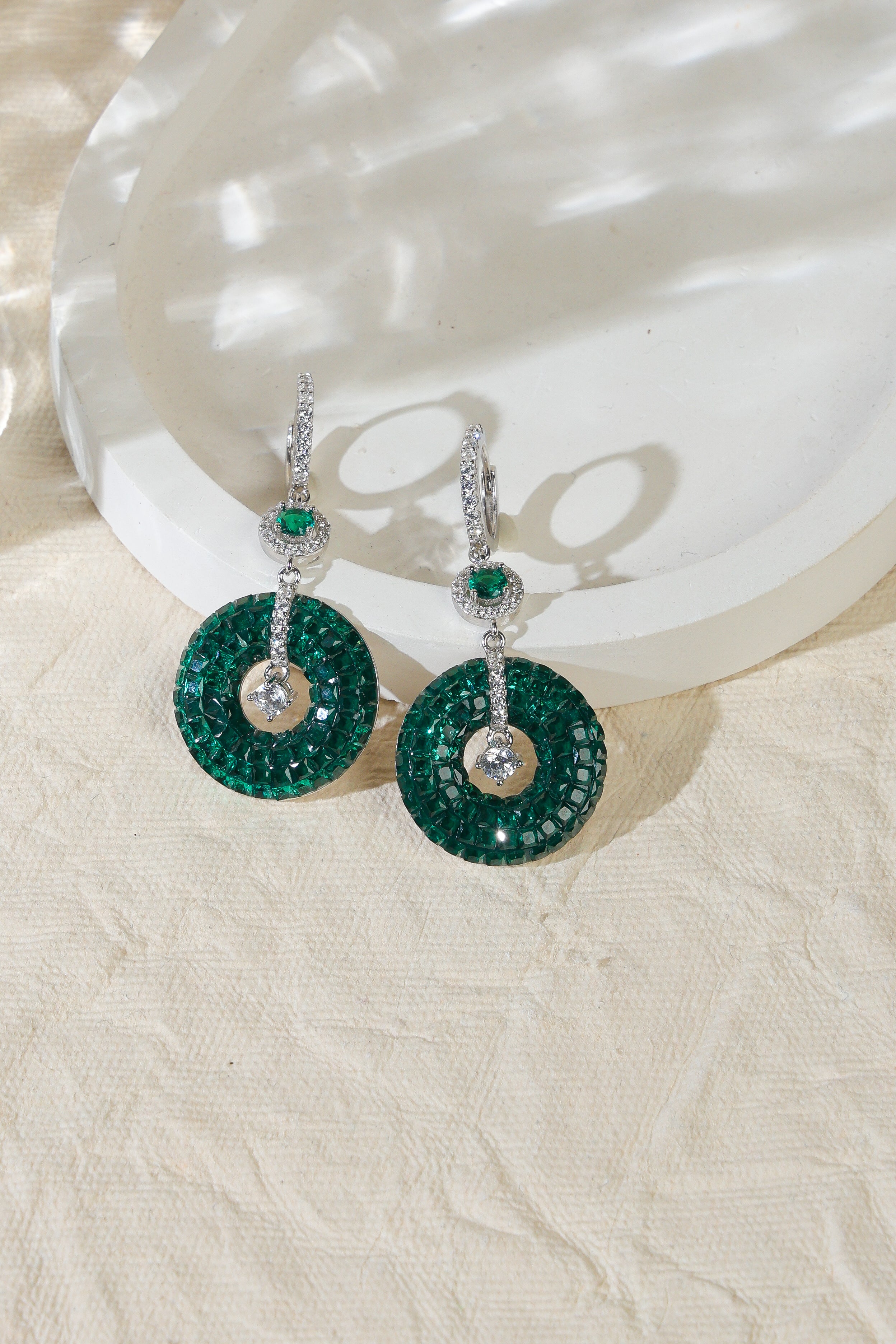 Stellar Emerald Earings