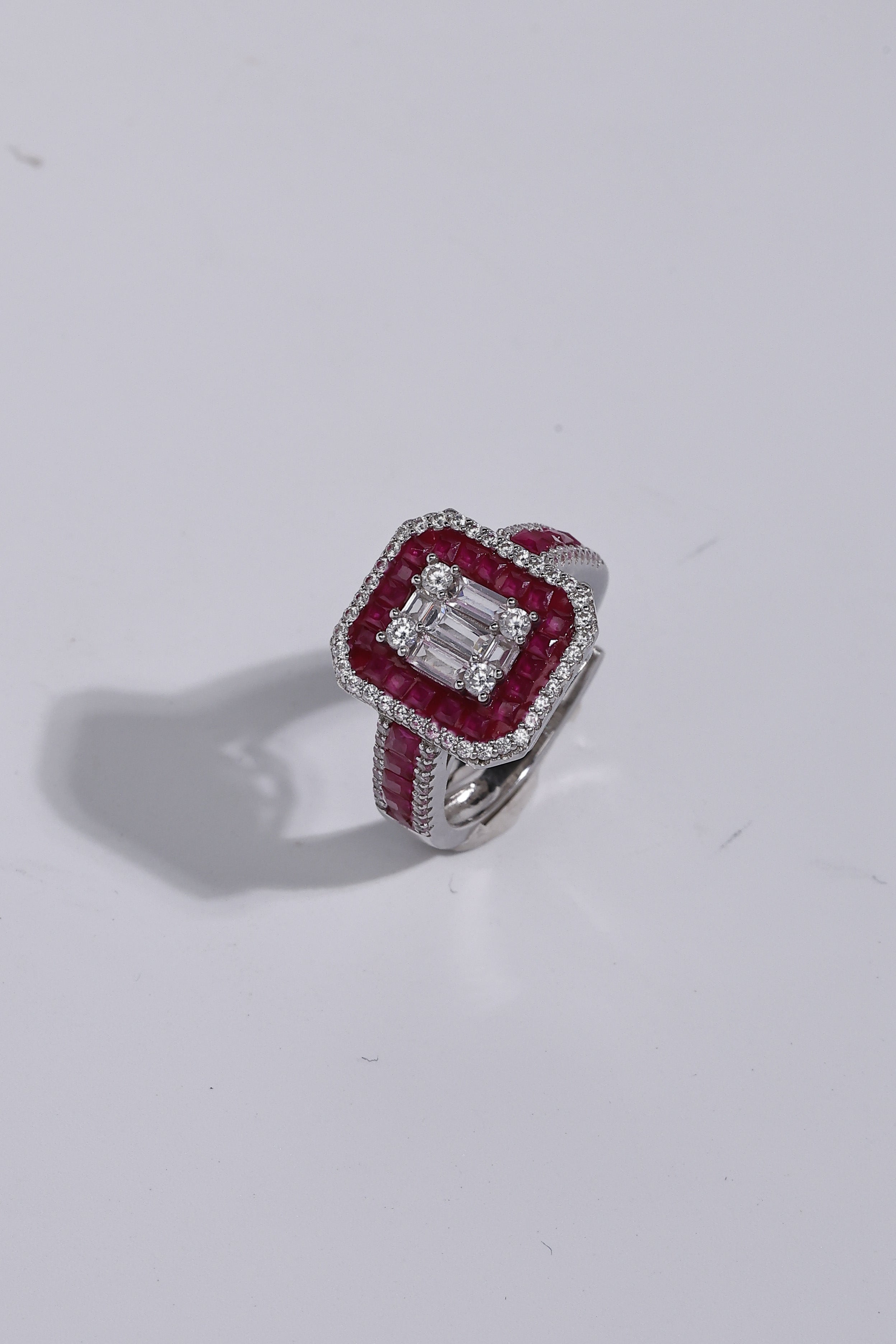 Ruby Halo Cocktail Ring