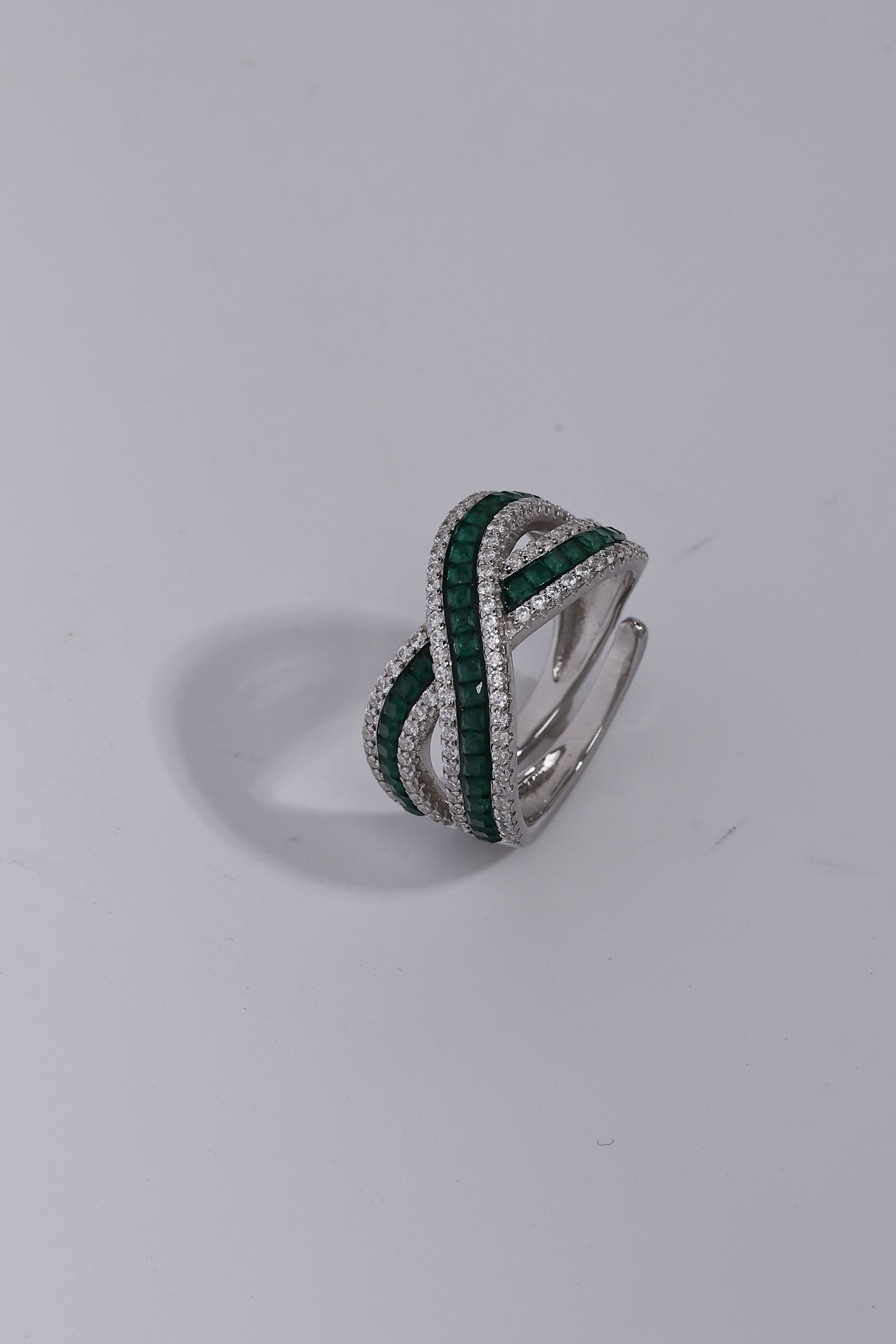 Infinity Emerald Ring