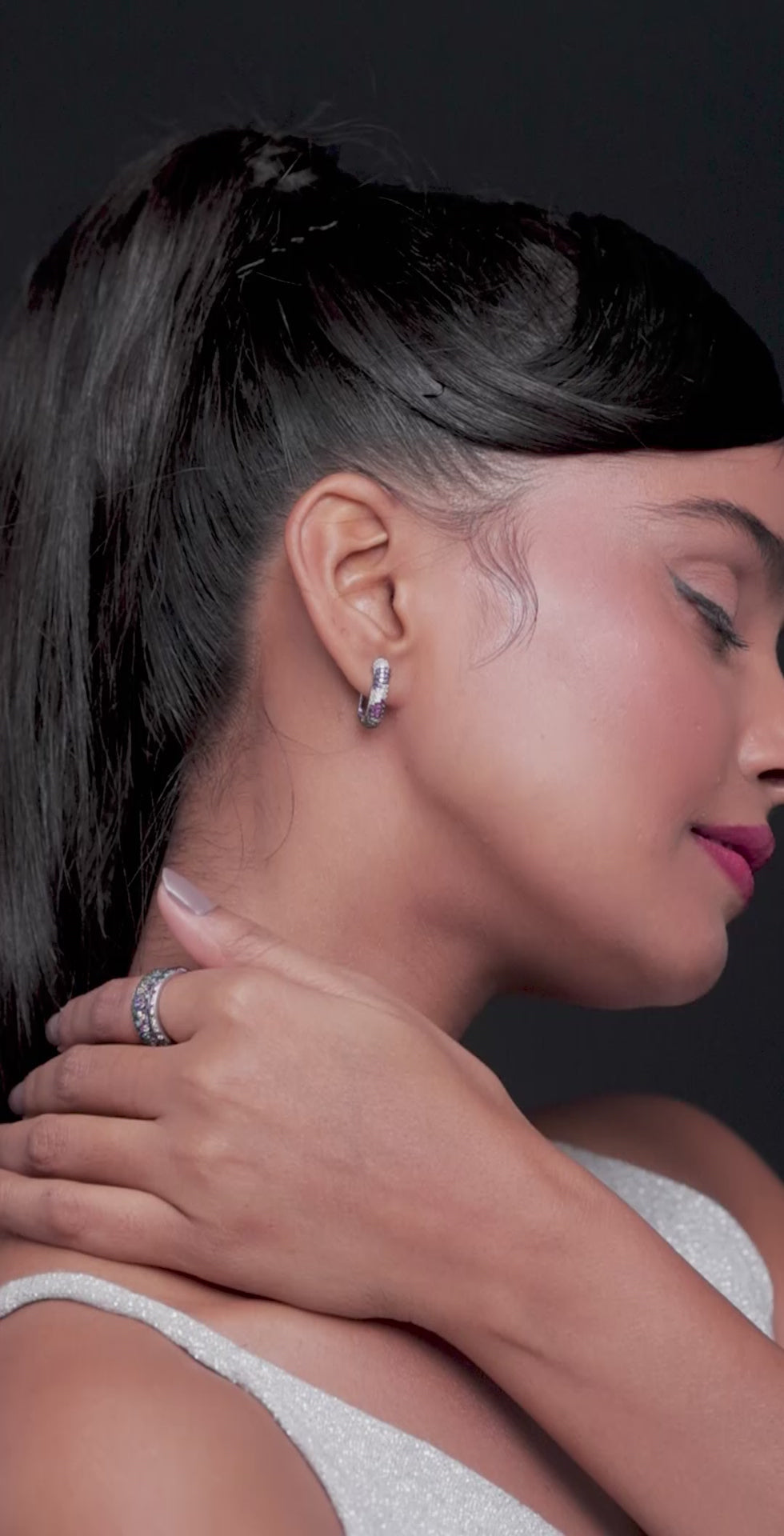 Black Diamond Gleam Hoops